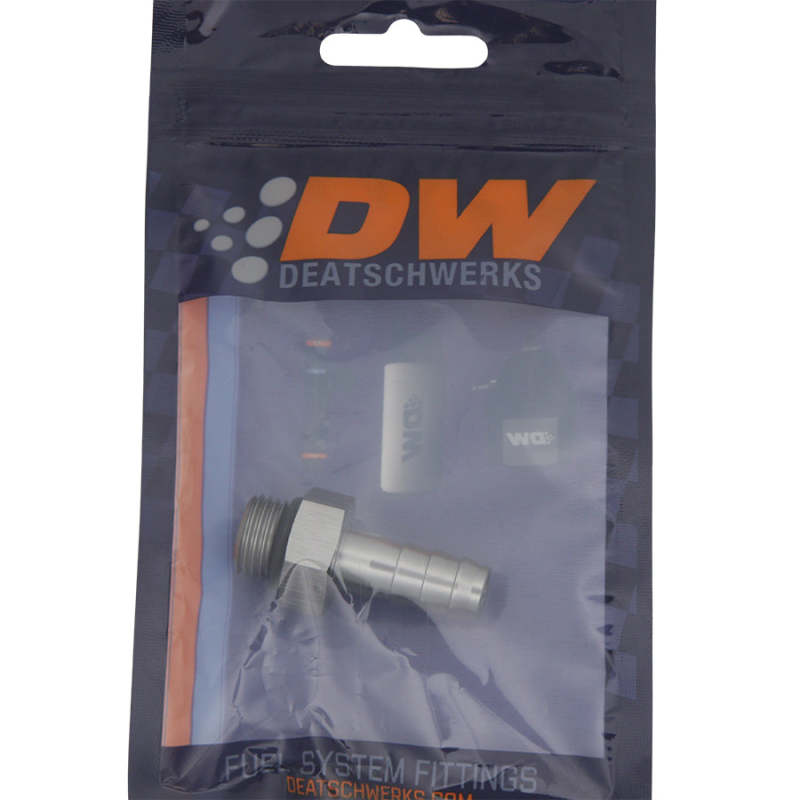 DeatschWerks 6AN ORB Male To 3/8in Male Triple Barb Fitting With O-Ring