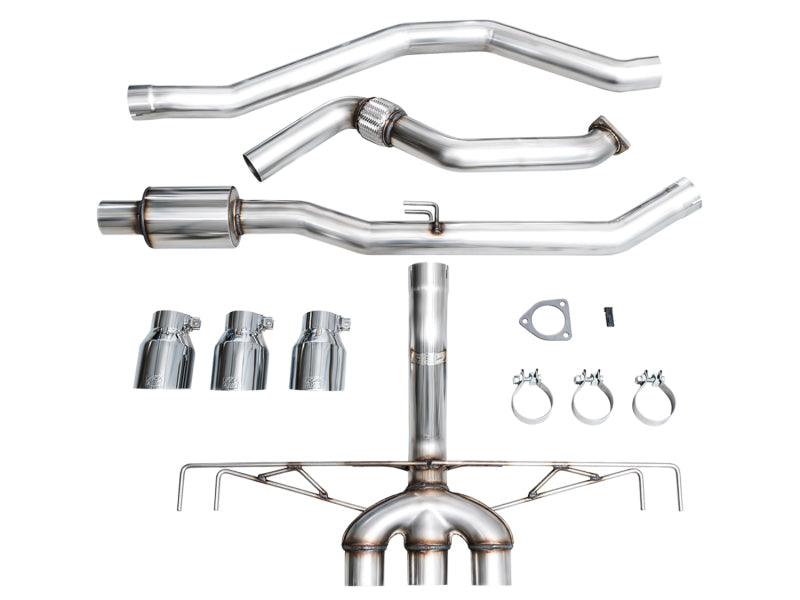 AWE Track Edition Exhaust for 2023 Honda Civic Type R FL5 - Triple Chrome Tips