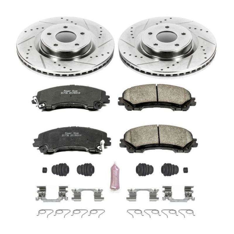 PowerStop Z23 Evolution Sport Brake Kit for 14-19 Infiniti Q50 - OneFastShop