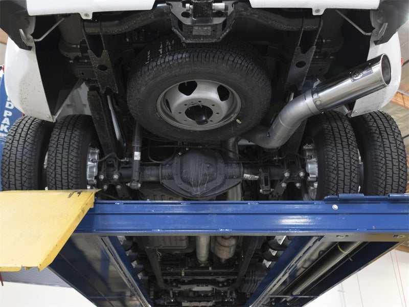 aFe LARGE BORE HD 5in 409-SS DPF-Back Exhaust Polished Tip 2017-2019 GM Duramax V8 6.6L L5P Silverado Sierra - OneFastShop