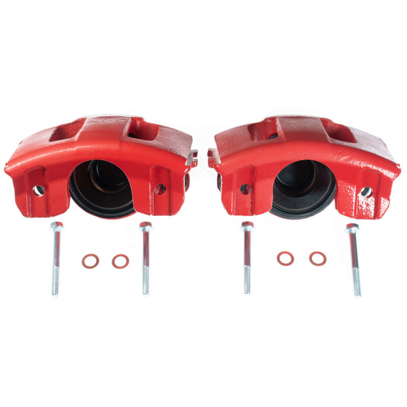 PowerStop Front Red Calipers w/o Brackets Pair for 90-01 Jeep Cherokee