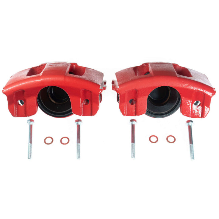 PowerStop Front Red Calipers w/o Brackets Pair for 90-01 Jeep Cherokee