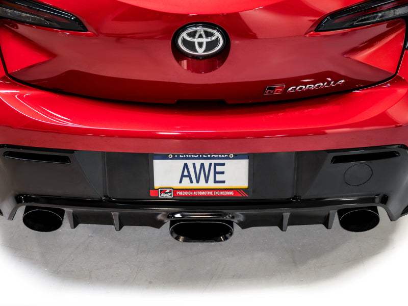 AWE Tuning Touring Edition Exhaust - 3" T304L Stainless Steel - Diamond Black Tips, for 2023+ Toyota GR Corolla
