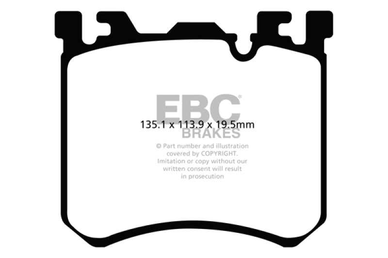 EBC Front Brake Pads Yellowstuff High Performance For 2010 And Newer BMW X5M 44 Twin Turbo - OneFastShop