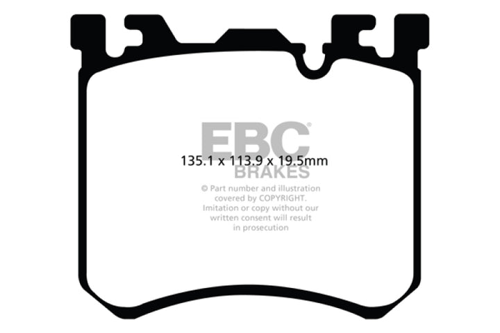 EBC Front Brake Pads Yellowstuff High Performance For 2010 And Newer BMW X5M 44 Twin Turbo - OneFastShop