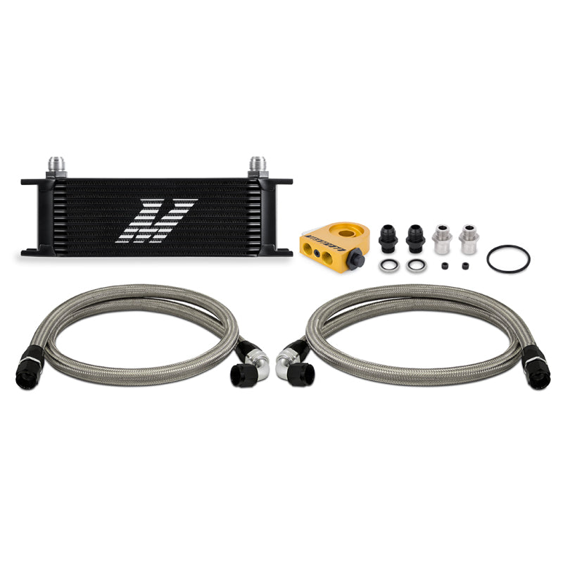 Mishimoto Oil Cooler Kit 13 Row Thermostatic Universal Black - OneFastShop