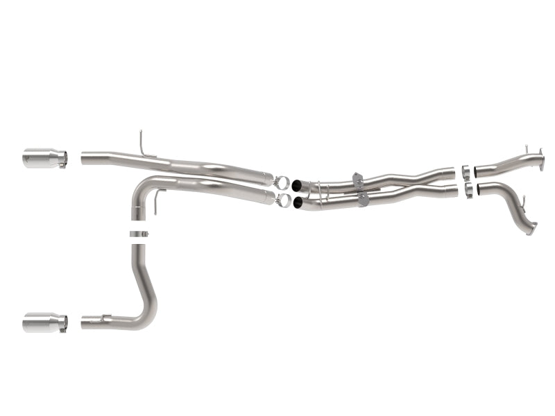 aFe Vulcan Series 3in 304SS Cat-Back Exhaust - Ford Bronco Raptor V6-3.0L (2022-2025), Polished Tips, image 8