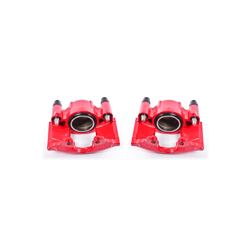 PowerStop Front Red Calipers w/o Brackets for 90-93 Cadillac Commercial Chassis - Pair - OneFastShop