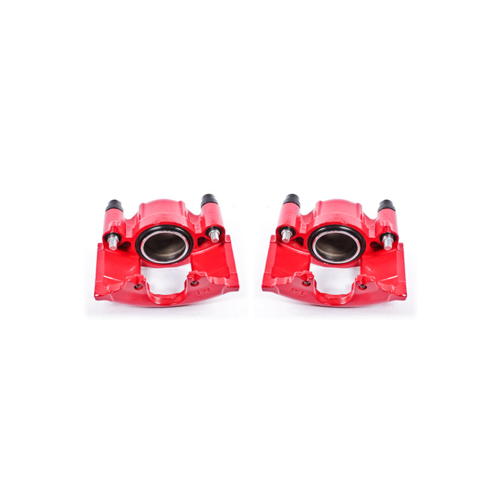 PowerStop Front Red Calipers w/o Brackets for 90-93 Cadillac Commercial Chassis - Pair - OneFastShop