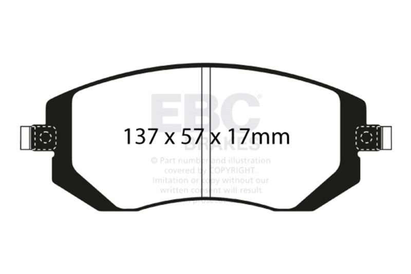 EBC Greenstuff Front Brake Pads for 04-06 Saab 9-2X 2.0 Turbo - OneFastShop