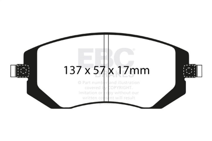 EBC Yellowstuff Front Brake Pads for 04-06 Saab 9-2X 2.0 Turbo - OneFastShop