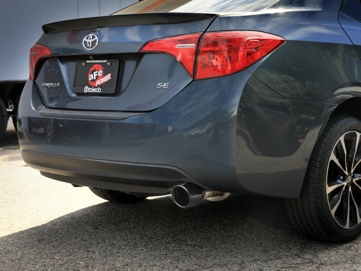 aFe 14-19 Toyota Corolla Takeda 2.5Inch 304SS Axle-Back Exhaust With Black Tip