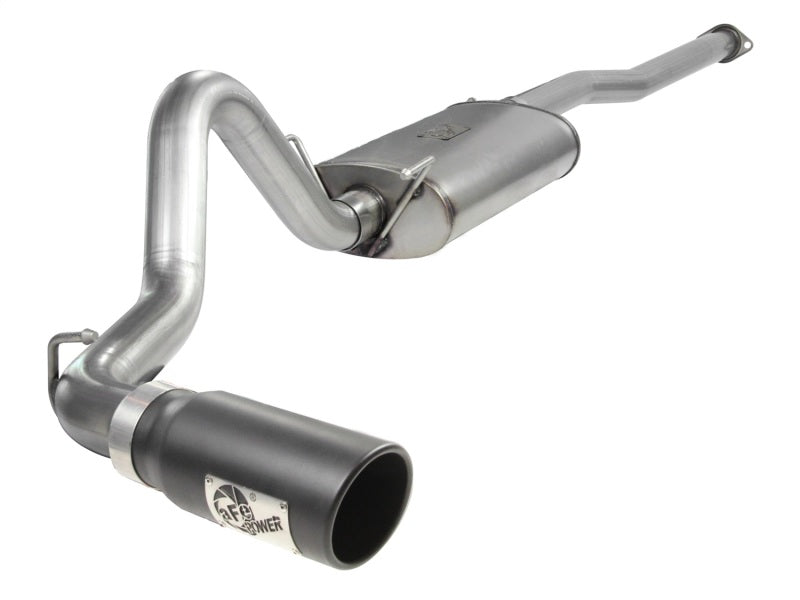 aFe MACHForce XP Exhaust Cat-Back Stainless Steel 409 Toyota Tacoma 05-13 V6 4.0L Black Tip - OneFastShop