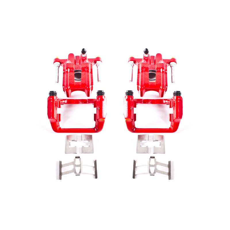 PowerStop Rear Red Calipers with Brackets Pair for 01-03 Acura CL - OneFastShop