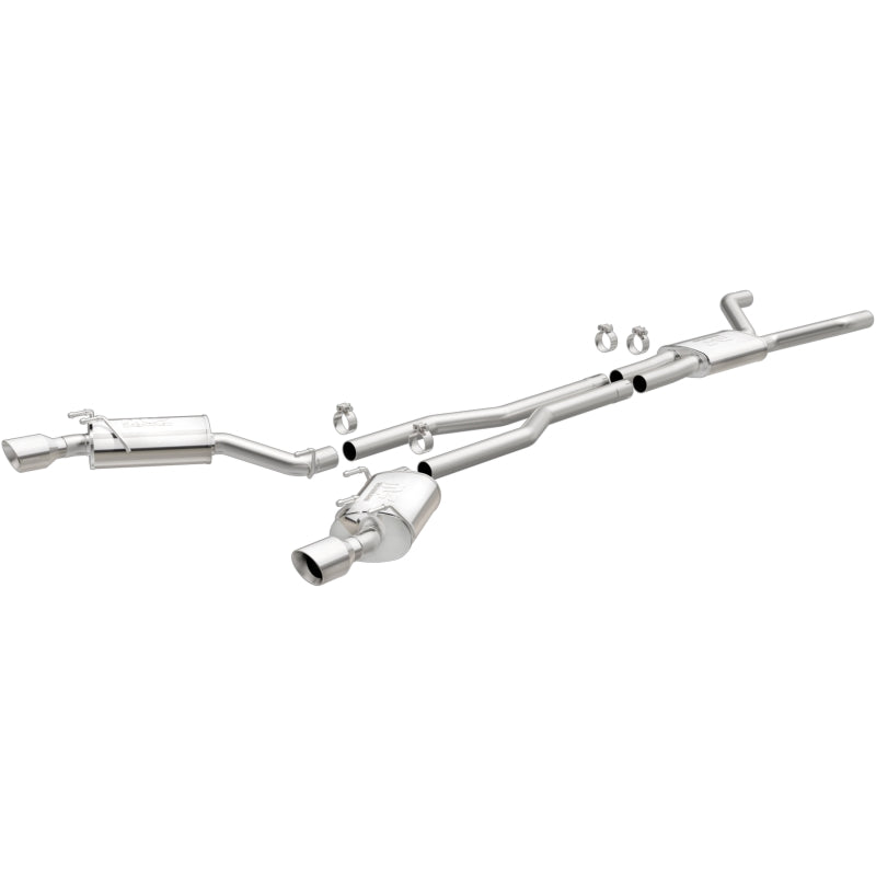 MagnaFlow Cat-Back Exhaust System Stainless Dual Split Rear Exit 4in Tips - 11-15 Chevy Camaro 3.6L V6 - OneFastShop