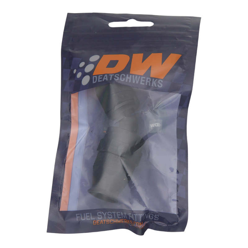 Deatschwerks 8An Female Swivel 45-Degree Hose End Ptfe (Incl 1 Olive Insert) - Anodized Matte Black