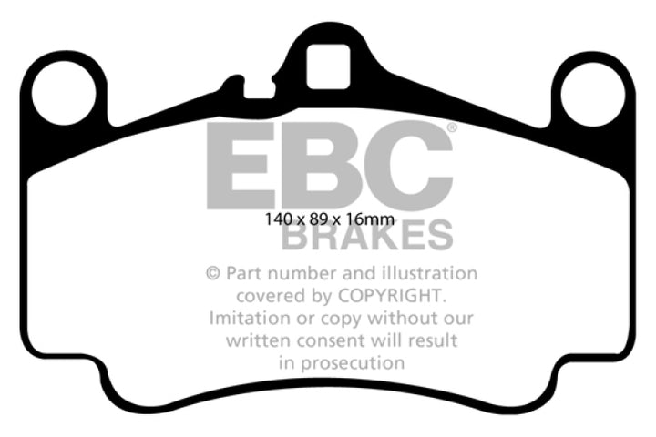 EBC Redstuff Front Brake Pads for 03-05 Porsche 911 (996) Carrera 4S Cast Iron Rotor Compatibility - OneFastShop