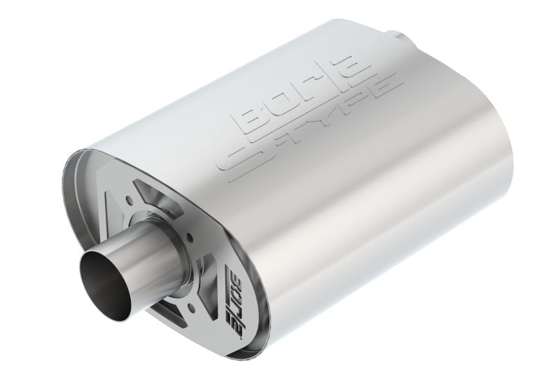 Borla CrateMuffler S-Type Stainless Steel Muffler - Ford Coyote 5.0L Offset/Center - OneFastShop