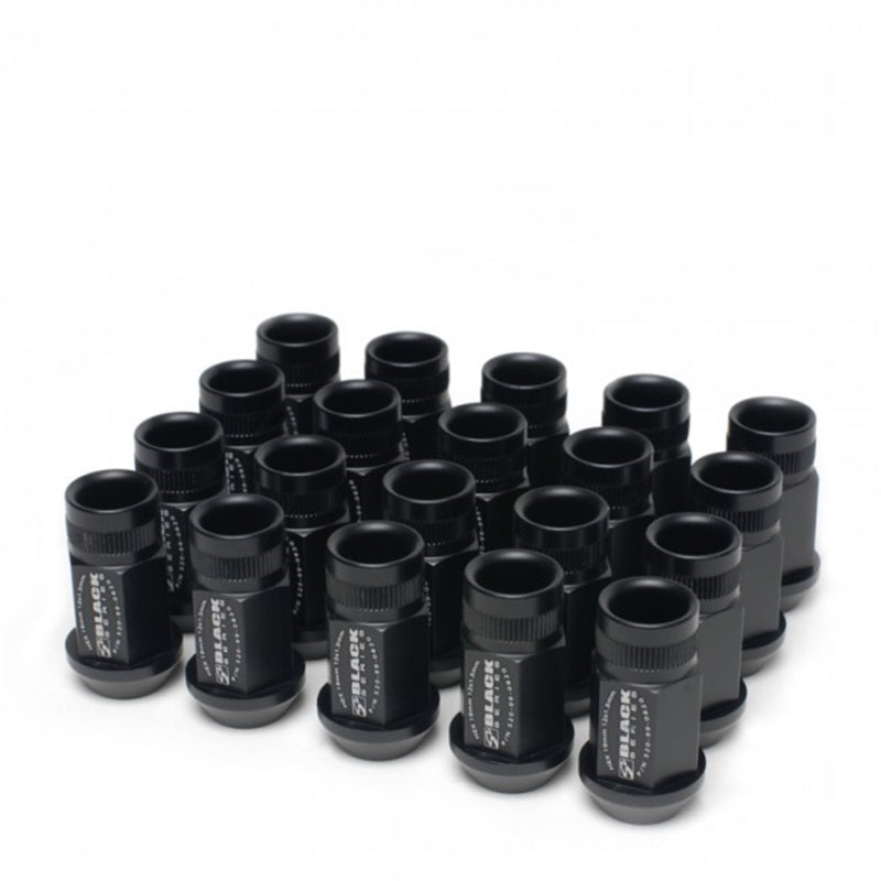 Skunk2 12 x 1.5 Forged Lug Nut Set Black Series 16 Pcs Compatible with Honda Acura Mitsubishi Toyota