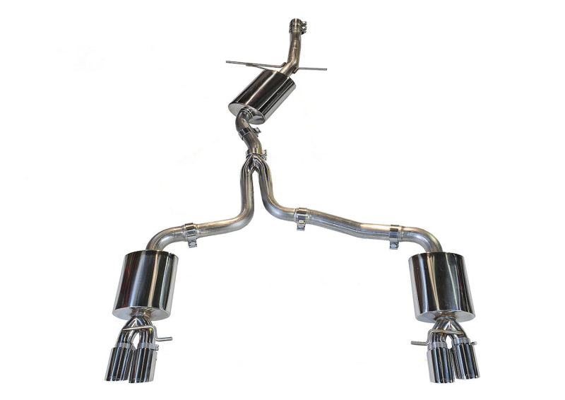 AWE Tuning Touring Edition Exhaust - Quad Tip Silver Tips for Audi B8 A4