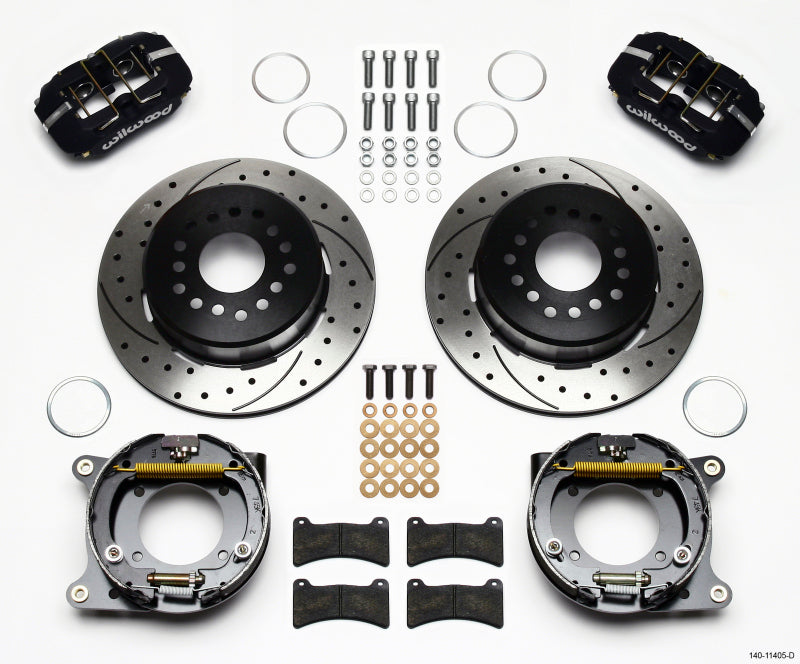 Wilwood Dynapro Low-Profile 11.00in P-Brake Kit Drilled for 55-57 Chevy Bel Air - OneFastShop