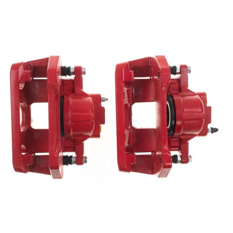 PowerStop Front Red Caliper Pair with Bracket for 07-18 Jeep Wrangler JK - OneFastShop