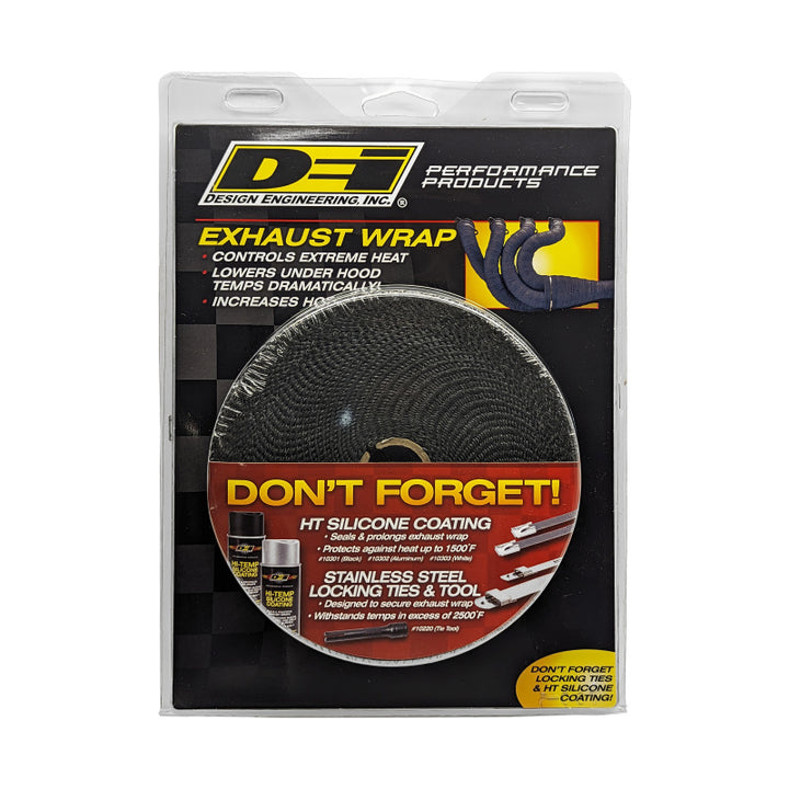 DEI Exhaust Wrap 1in x 50ft Black High Heat Resistant Insulation