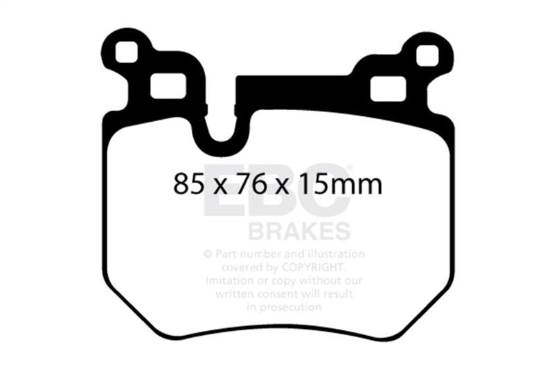 EBC Bluestuff Rear Brake Pads for 08-10 BMW 135 3.0 Twin Turbo - OneFastShop