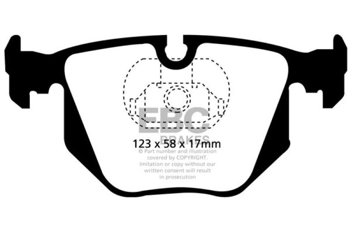 EBC Yellowstuff Rear Brake Pads for BMW M3 3.2 (E46) 01-07