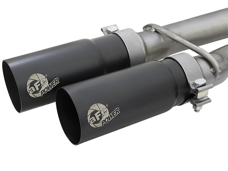 AFe Power Rebel Series 2-1/2in 409 SS Cat Back Exhaust with Black Tips for Nissan Titan V8 5.6L