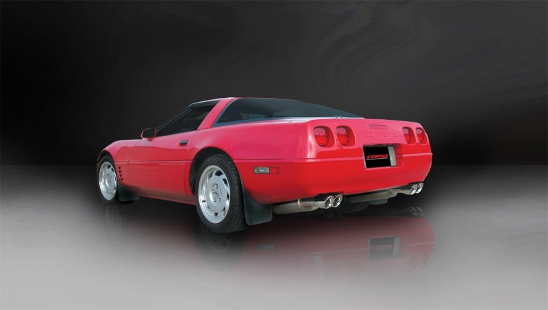 Corsa Sport Cat-Back Exhaust with Twin 3.5in PolishedTips for 1992-1995 Chevrolet Corvette C4 5.7L V8 LT1