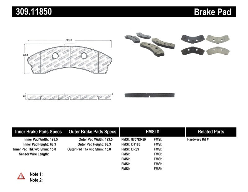 StopTech Performance Front Brake Pads for 06-09 Chevrolet Corvette Z06 - OneFastShop