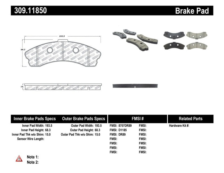 StopTech Performance Front Brake Pads for 06-09 Chevrolet Corvette Z06 - OneFastShop