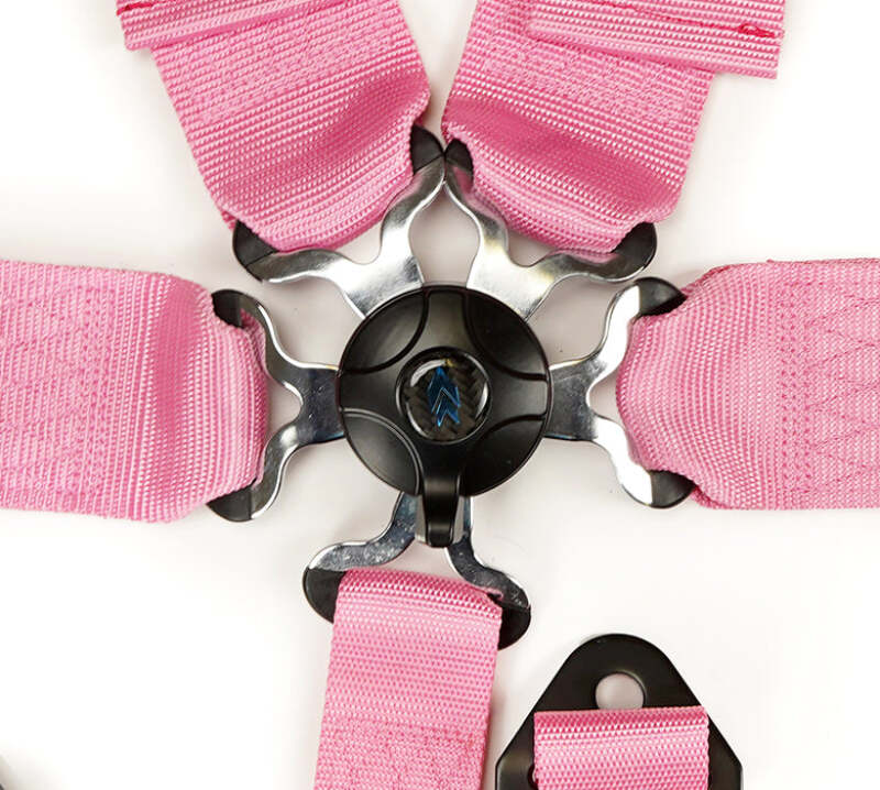 NRG Innovations SFI 16.1 5-Point 3in Cam-Lock Racing Seat Belt Harness - Pink, image 6