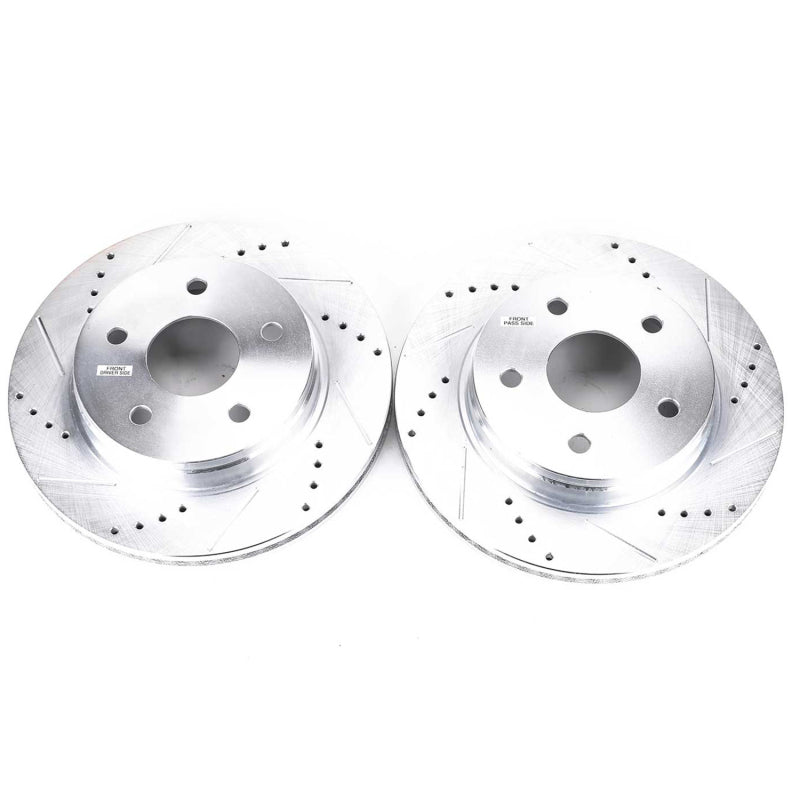 PowerStop Slotted & dimpled sport rotor - Front Ram 1500, 1500 Classic, Dodge Ram 1500 (2002-2024)