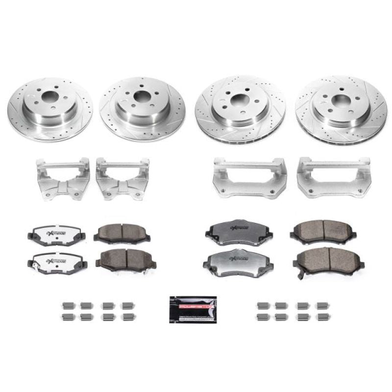 PowerStop Big Brake Conversion Kit with 13.5" Front & 14.25" Rear Rotors - 07-17 Jeep Wrangler - OneFastShop