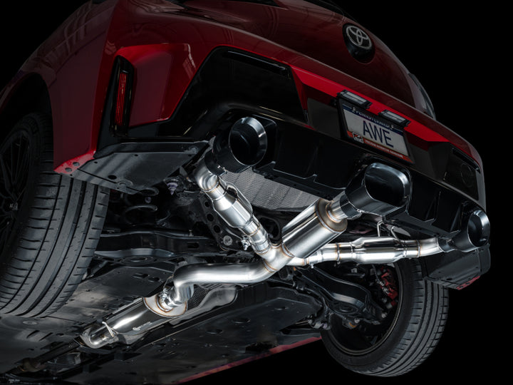 AWE Tuning Touring Edition Exhaust - 3" T304L Stainless Steel - Diamond Black Tips, for 2023+ Toyota GR Corolla