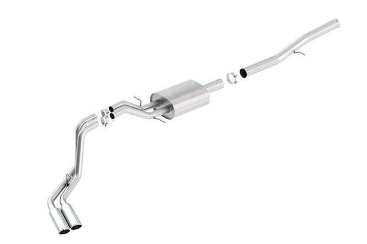 Borla 14 Silv/Sierra 1500 EC Std/CC Short 143.5in S-Type Cat-Back Exhaust (14) - OneFastShop