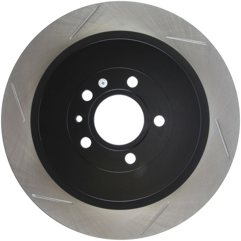 StopTech Premium High Carbon Right Rear Disc Slotted Brake Rotor for 2013-2014 Ford Mustang Shelby GT500 - OneFastShop