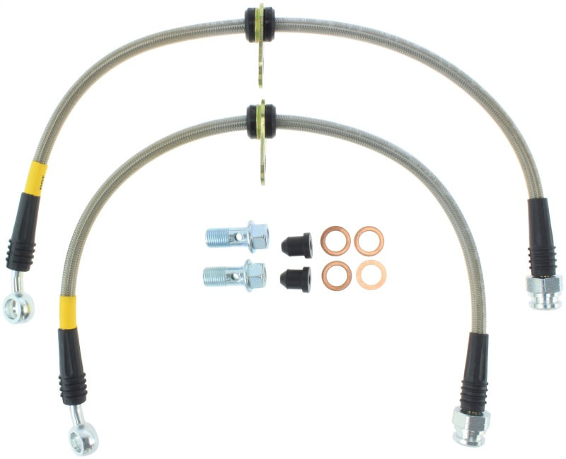 Stoptech Stainless Steel Front Brake Lines for 97-01 Honda Prelude - OneFastShop