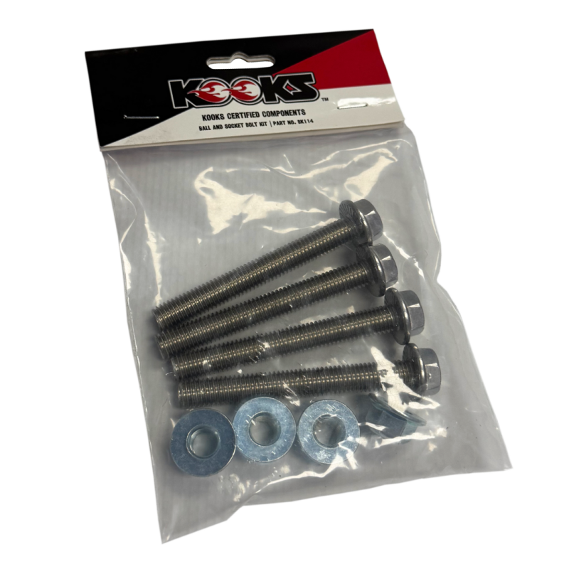 Kooks Headers Locking Ball and Socket Bolt Kit for 2 Bolts/Nuts with Locking Hardware