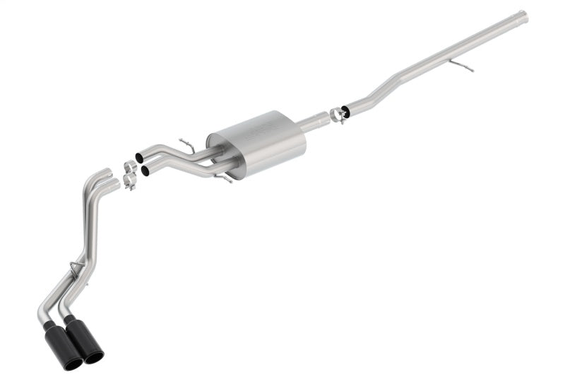 Borla S-Type Cat-Back Exhaust System Black Tips - 14-15 Sierra 1500