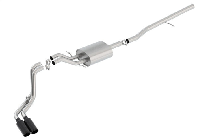 Borla S-Type Cat-Back Exhaust System Black Tips - 14-15 Sierra 1500
