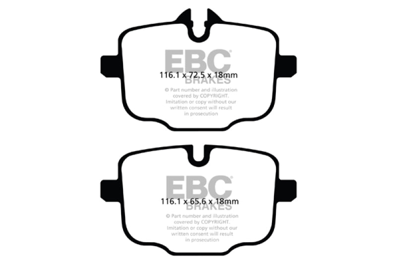 EBC Redstuff Rear Brake Pads for 2021+ BMW M3/M4 3.0TT G80/G82/G83 with Cast Iron Rotors