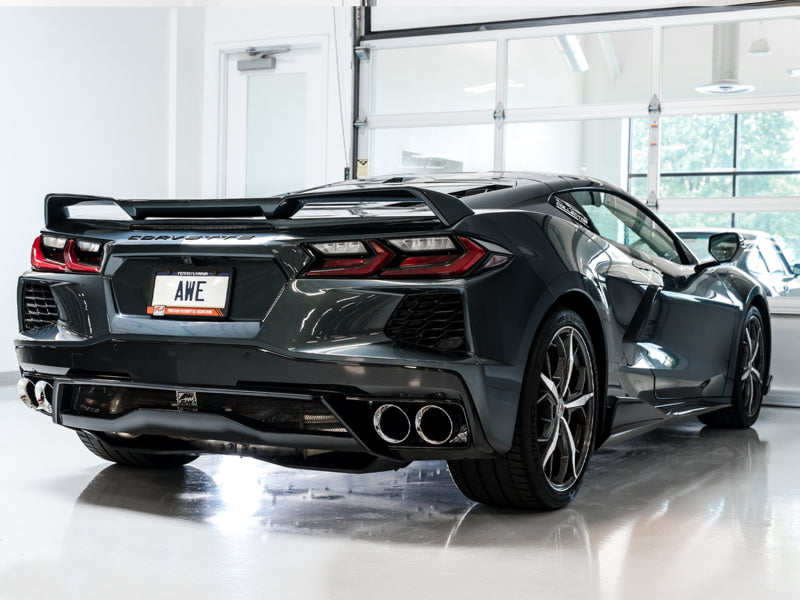 AWE Tuning Touring Edition Exhaust with Quad Chrome Silver Tips for 2020 Chevrolet Corvette (C8)