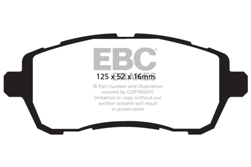 EBC Yellowstuff Front Brake Pads - Ford Fiesta 2011-2019