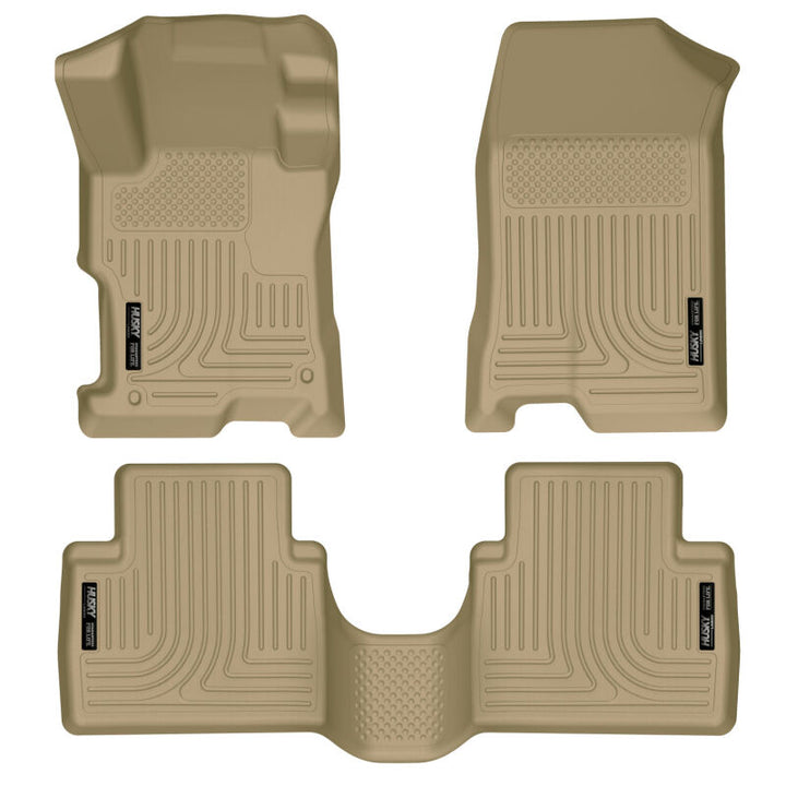 Husky Liners WeatherBeater Combo Tan Floor Liners One Piece for 2008-2012 Honda Accord 4DR - OneFastShop