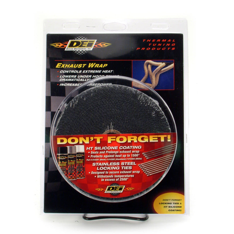 DEI Exhaust Wrap 2in x 50ft Black Reduces Under Hood Heat