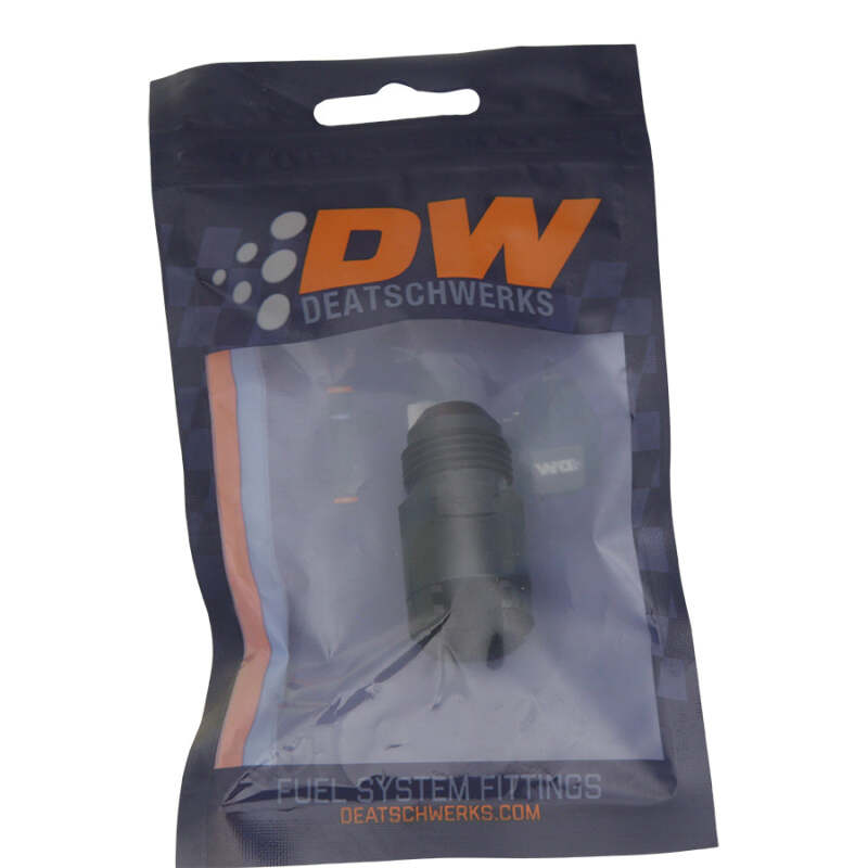 DeatschWerks 8AN Male Flare to 3/8 in Female EFI Quick Connect Adapter - Matte Black, image 2