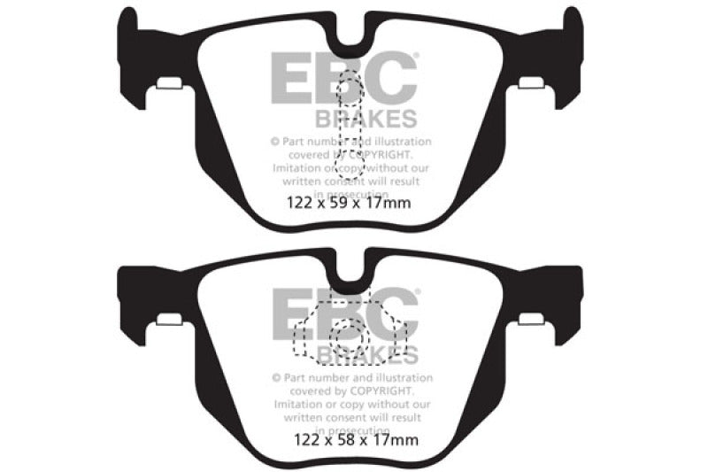 EBC Yellowstuff Rear Brake Pads for 10-14 BMW X5 3.0 Turbo (35) - OneFastShop